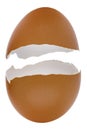 cracked egg shell isolate in white background Royalty Free Stock Photo