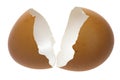 cracked egg shell isolate in white background Royalty Free Stock Photo