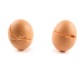 Cracked egg shells isolated Royalty Free Stock Photo