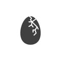 Cracked egg vector icon Royalty Free Stock Photo