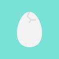Cracked egg vector illustration, Easter flat style icon Royalty Free Stock Photo