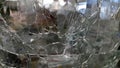 Cracked glass background. Cracked glass surface