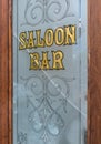 Etched glass, saloon door Royalty Free Stock Photo