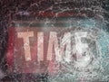 Cracked glass pattern background, time concept Royalty Free Stock Photo