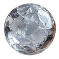 Cracked Glass Sphere. Symbol Of Fragility And Transparency Isolated On Transparent Background Royalty Free Stock Photo