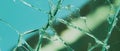 Cracked glass texture reflecting light and color with sharp edges and fragmented patterns Royalty Free Stock Photo