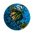Cracked Globe Earth broken 3D planet