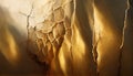 cracked gold broken texture sunlight crashed wall AI generated