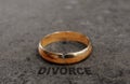 Cracked gold divorce ring