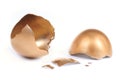 Cracked golden egg Royalty Free Stock Photo