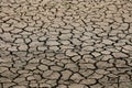 Cracked ground background and empty area for text, dry ground and hot surface of ground in summer, hot ambient around cracked Royalty Free Stock Photo