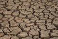 Cracked ground cause of drought effect