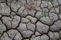 Cracked ground during a drought. Royalty Free Stock Photo