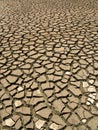 Cracked ground of an empty dam Royalty Free Stock Photo