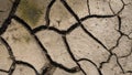The cracked ground, Ground in drought, Soil texture and dry mud, Dry land. Royalty Free Stock Photo