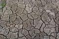 The cracked ground, Ground in drought, Soil texture and dry mud, Dry land Royalty Free Stock Photo