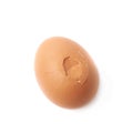 Cracked hard boiled egg isolated Royalty Free Stock Photo