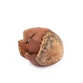 Cracked hazelnut isolated Royalty Free Stock Photo