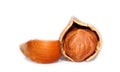 Cracked hazelnut Royalty Free Stock Photo