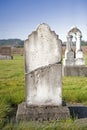 Cracked headstone