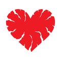 Cracked Heart Icon with Cracks