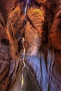 Cracked Heart of Tunnel Slot Canyon Royalty Free Stock Photo