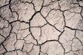 Cracked by the heat long lifeless soil, dry ground Royalty Free Stock Photo