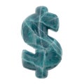 cracked ice dollar currency sign - Business 3d frozen symbol - Suitable for Nature, winter or Christmas related subjects