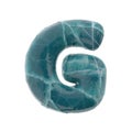 cracked ice letter G - Capital 3d frozen font - suitable for Nature, winter or Christmas related subjects