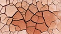 Cracked land texture, cracks on burnt arid soil surface, dead desert background, drought, global warming, abstract cracks pattern Royalty Free Stock Photo