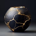 Cracked and Mended Celestial Bodies with Golden Kintsugi Technique