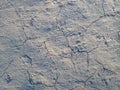 Cracked Mud on Bottom of Receded River. Royalty Free Stock Photo