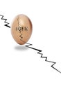 Cracked nest egg and 401k Royalty Free Stock Photo