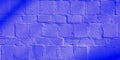 Cracked old brick violet blue grungy wall stone concrete texture background closeup Royalty Free Stock Photo