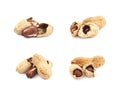 Cracked peanut isolated Royalty Free Stock Photo