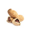 Cracked peanut isolated Royalty Free Stock Photo