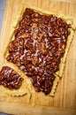 Cracked pecan caramel tart