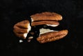 Cracked pecan nut