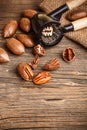 Cracked pecan nuts