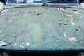 Cracked and peeling paint on old car Royalty Free Stock Photo