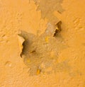 Cracked peeling yellow paint