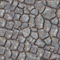 Cracked Pitch Seamless Texture. Royalty Free Stock Photo