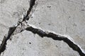 Cracked road concrete close up Royalty Free Stock Photo
