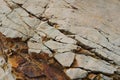 Cracked rocks, stone rock texture closeup