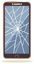 Cracked Screen on a Modern Mobile Phone Device Shows Damage and Vulnerability Royalty Free Stock Photo