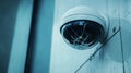 A Cracked Security Camera Mounted on a Wall Royalty Free Stock Photo