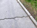 Cracked sidewalk