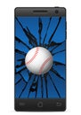 Cracked smart phone baseball