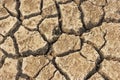 Cracked soil ground in dry season.
