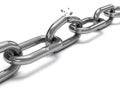 Cracked steel chain Royalty Free Stock Photo